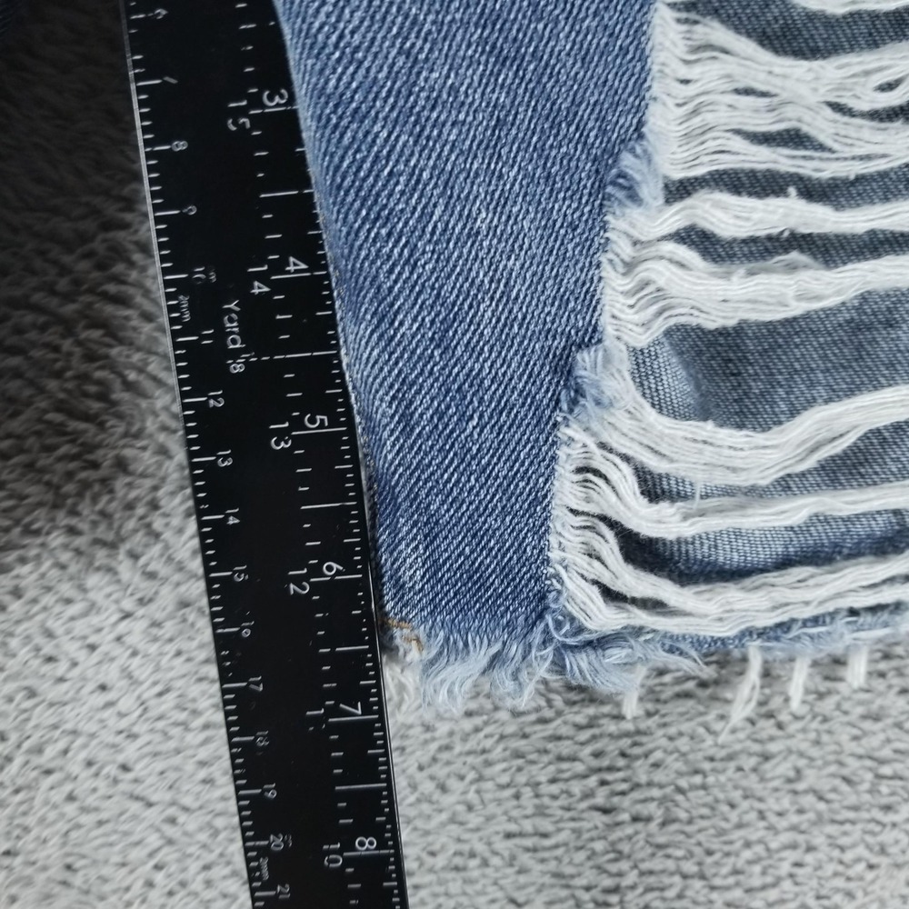 One Teaspoon Shorts Womens 26 Blue Distressed Cut Off Frayed Denim 4" Inseam - Picture 7 of 8